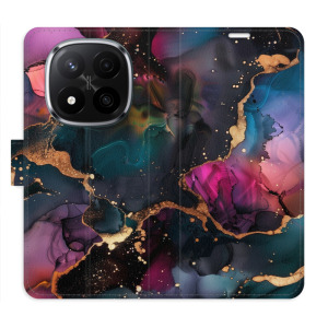 Flip pouzdro iSaprio - Xiaomi Redmi Note 14 Pro 5G / 14 Pro Plus 5G - Dark Marble - kapsičky na karty