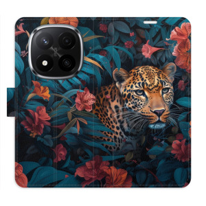 Flip pouzdro iSaprio - Xiaomi Redmi Note 14 Pro 5G / 14 Pro Plus 5G - Flower Jaguar 02 - kapsičky na karty