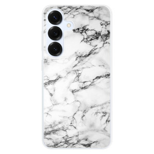 Silikonové pouzdro iSaprio - Samsung Galaxy S25 - White Marble 01