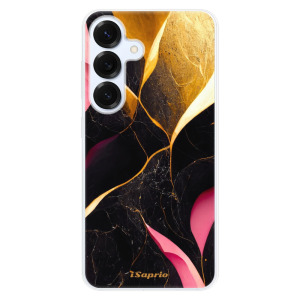 Silikonové pouzdro iSaprio - Samsung Galaxy S25 - Gold Pink Marble
