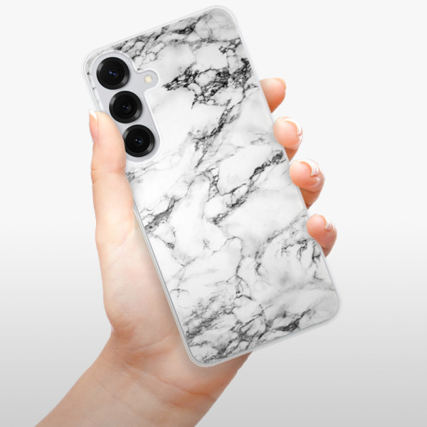 Silikonové pouzdro iSaprio - Samsung Galaxy S25 Plus - White Marble 01