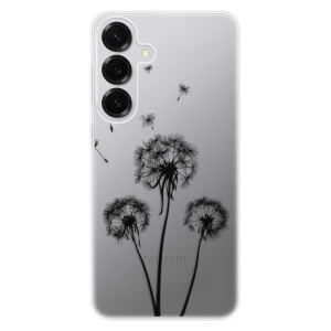 Silikonové pouzdro iSaprio - Samsung Galaxy S25 Plus - Three Dandelions - black