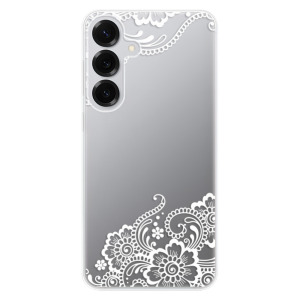 Silikonové pouzdro iSaprio - Samsung Galaxy S25 Plus - White Lace 02