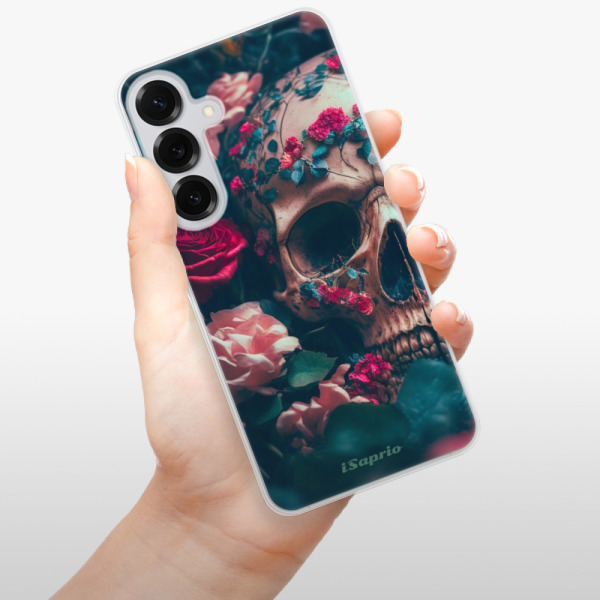Silikonové pouzdro iSaprio - Samsung Galaxy S25 Plus - Skull in Roses