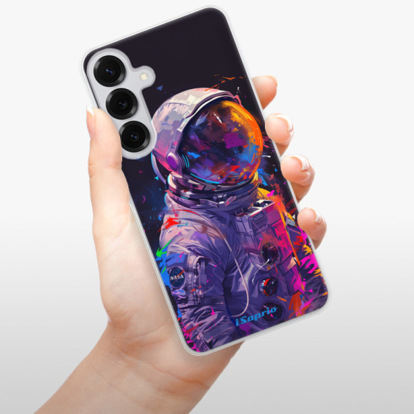 Silikonové pouzdro iSaprio - Samsung Galaxy S25 Plus - Neon Astronaut