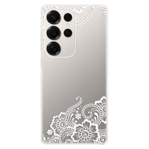 Silikonové pouzdro iSaprio - Samsung Galaxy S25 Ultra - White Lace 02