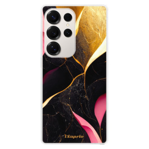 Silikonové pouzdro iSaprio - Samsung Galaxy S25 Ultra - Gold Pink Marble