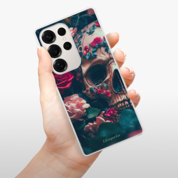 Silikonové pouzdro iSaprio - Samsung Galaxy S25 Ultra - Skull in Roses