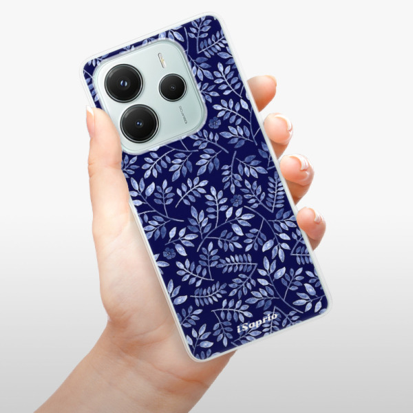 Silikonové pouzdro iSaprio - Xiaomi Redmi Note 14 5G - Blue Leaves 05