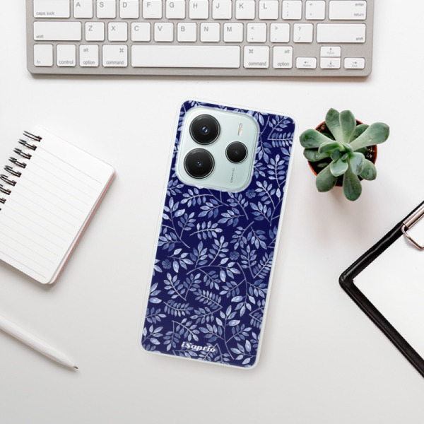 Silikonové pouzdro iSaprio - Xiaomi Redmi Note 14 5G - Blue Leaves 05