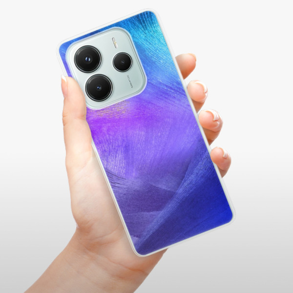 Silikonové pouzdro iSaprio - Xiaomi Redmi Note 14 5G - Purple Feathers