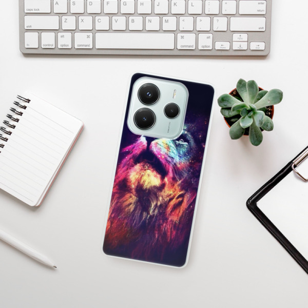 Silikonové pouzdro iSaprio - Xiaomi Redmi Note 14 5G - Lion in Colors