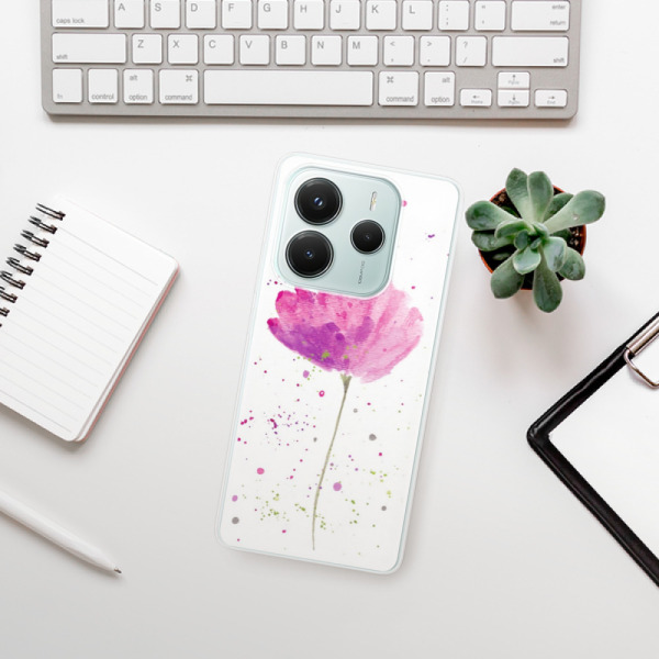 Silikonové pouzdro iSaprio - Xiaomi Redmi Note 14 5G - Poppies