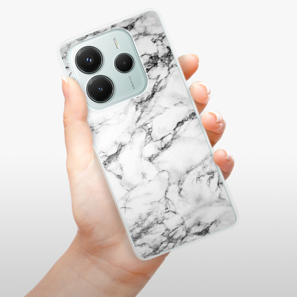 Silikonové pouzdro iSaprio - Xiaomi Redmi Note 14 5G - White Marble 01