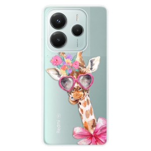 Silikonové pouzdro iSaprio - Xiaomi Redmi Note 14 5G - Lady Giraffe