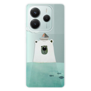 Silikonové pouzdro iSaprio - Xiaomi Redmi Note 14 5G - Bear With Boat