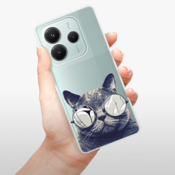Silikonové pouzdro iSaprio - Xiaomi Redmi Note 14 5G - Crazy Cat 01