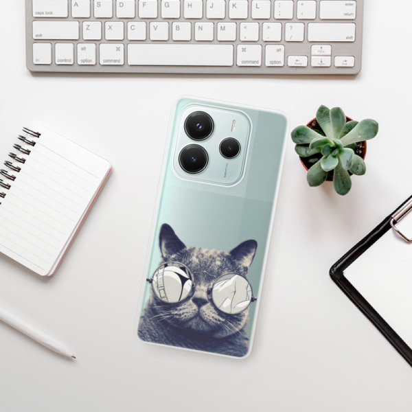 Silikonové pouzdro iSaprio - Xiaomi Redmi Note 14 5G - Crazy Cat 01