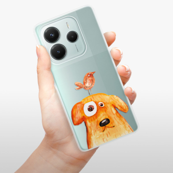 Silikonové pouzdro iSaprio - Xiaomi Redmi Note 14 5G - Dog And Bird