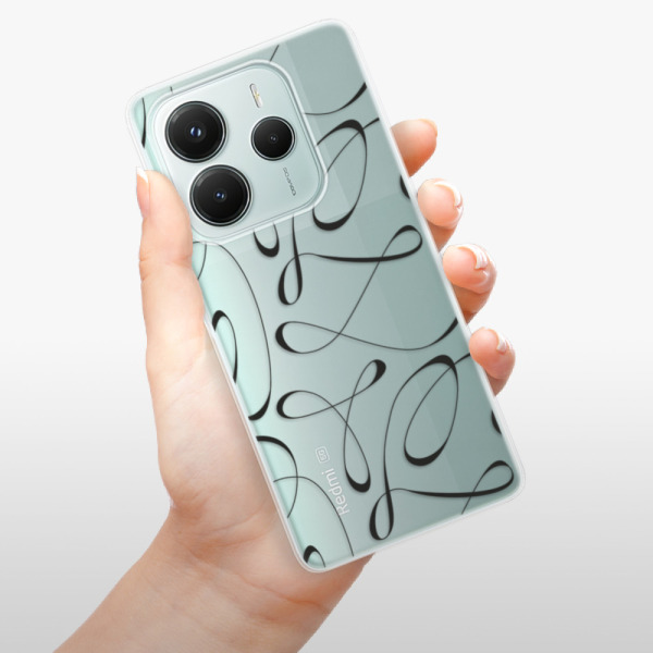 Silikonové pouzdro iSaprio - Xiaomi Redmi Note 14 5G - Fancy - black