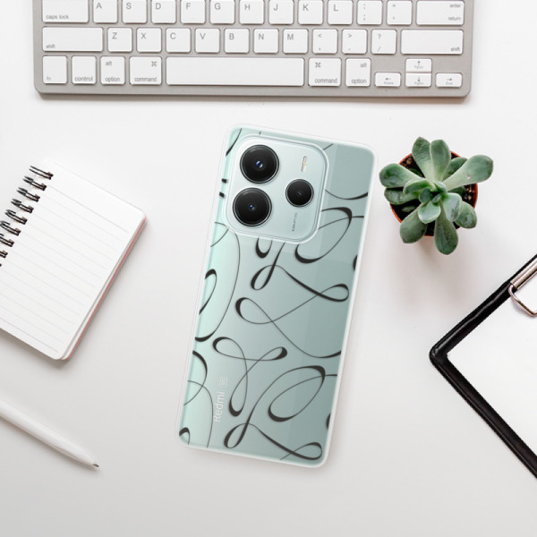 Silikonové pouzdro iSaprio - Xiaomi Redmi Note 14 5G - Fancy - black