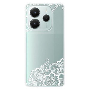Silikonové pouzdro iSaprio - Xiaomi Redmi Note 14 5G - White Lace 02