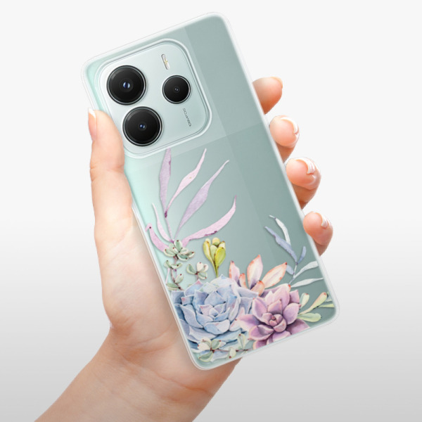 Silikonové pouzdro iSaprio - Xiaomi Redmi Note 14 5G - Succulent 01