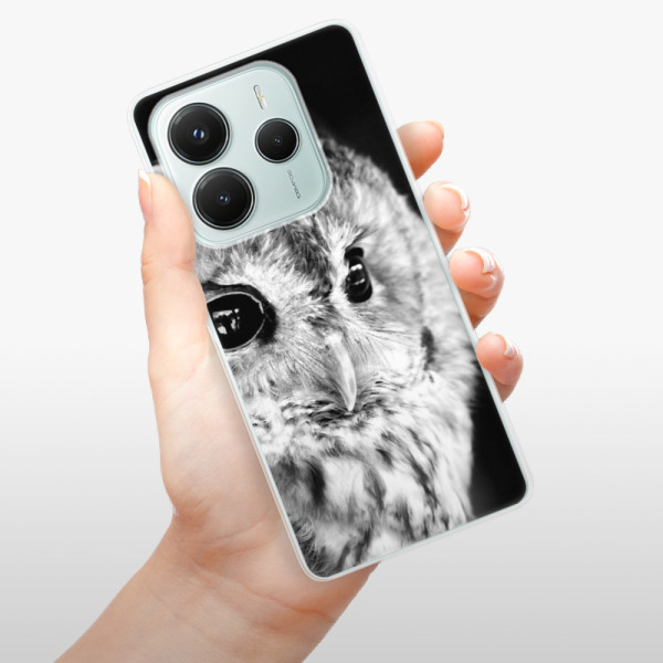 Silikonové pouzdro iSaprio - Xiaomi Redmi Note 14 5G - BW Owl