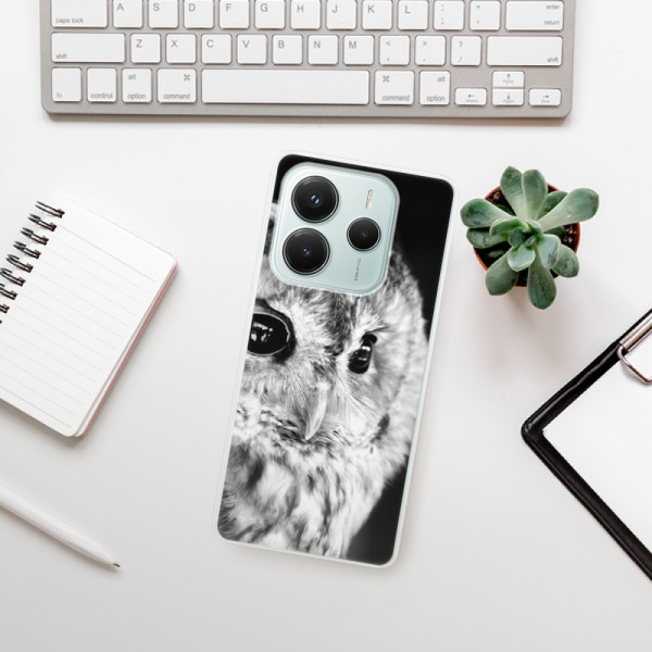 Silikonové pouzdro iSaprio - Xiaomi Redmi Note 14 5G - BW Owl