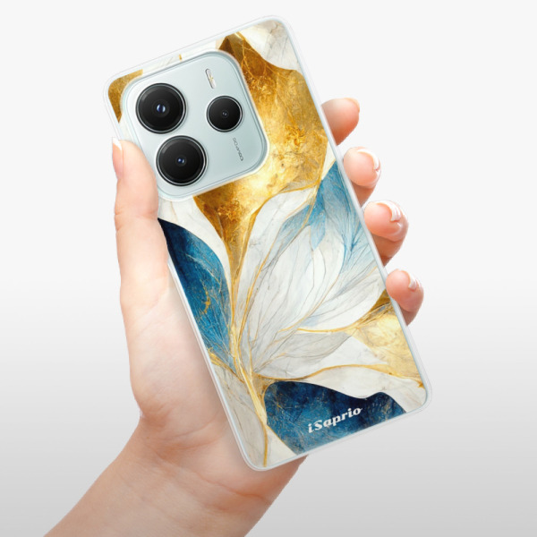 Silikonové pouzdro iSaprio - Xiaomi Redmi Note 14 5G - Blue Leaves