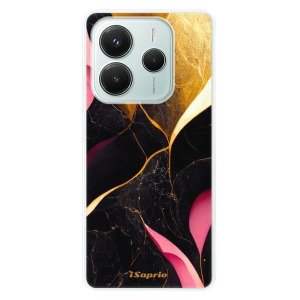 Silikonové pouzdro iSaprio - Xiaomi Redmi Note 14 5G - Gold Pink Marble