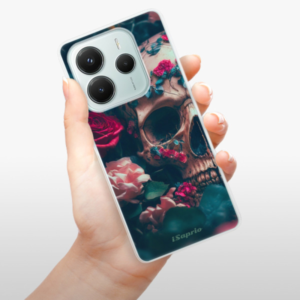 Silikonové pouzdro iSaprio - Xiaomi Redmi Note 14 5G - Skull in Roses