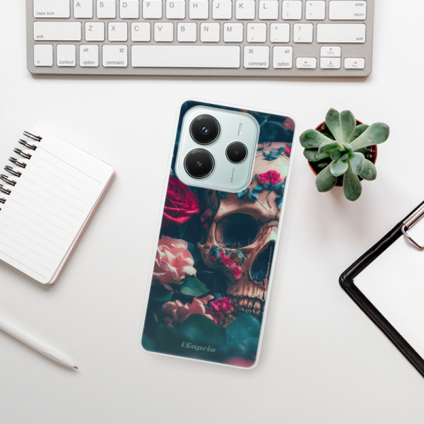 Silikonové pouzdro iSaprio - Xiaomi Redmi Note 14 5G - Skull in Roses