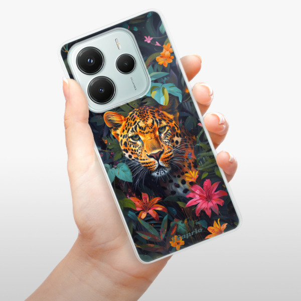 Silikonové pouzdro iSaprio - Xiaomi Redmi Note 14 5G - Flower Jaguar