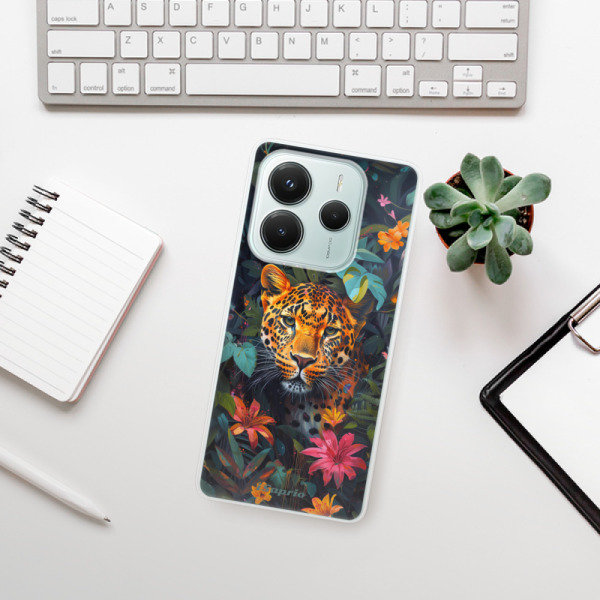 Silikonové pouzdro iSaprio - Xiaomi Redmi Note 14 5G - Flower Jaguar
