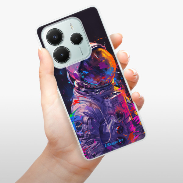 Silikonové pouzdro iSaprio - Xiaomi Redmi Note 14 5G - Neon Astronaut