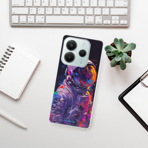 Silikonové pouzdro iSaprio - Xiaomi Redmi Note 14 5G - Neon Astronaut