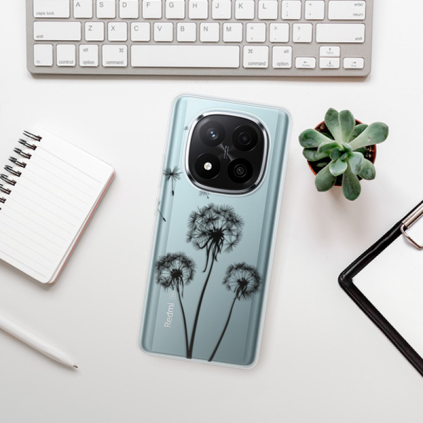 Silikonové pouzdro iSaprio - Xiaomi Redmi Note 14 Pro 5G / Note 14 Pro Plus 5G - Three Dandelions - black