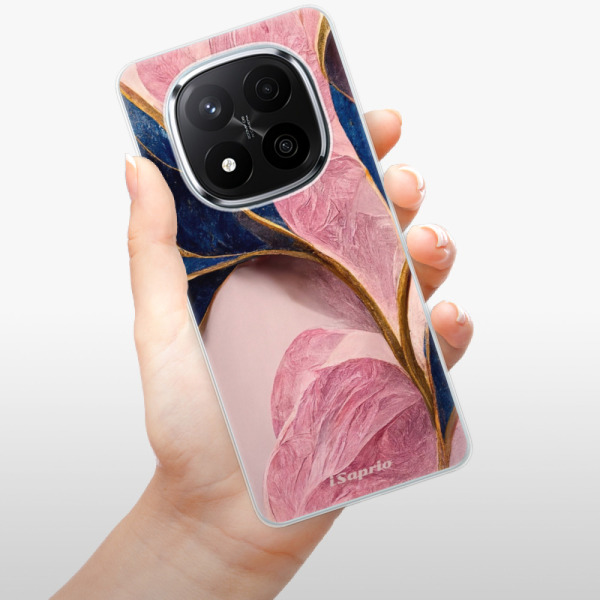 Silikonové pouzdro iSaprio - Xiaomi Redmi Note 14 Pro 5G / Note 14 Pro Plus 5G - Pink Blue Leaves