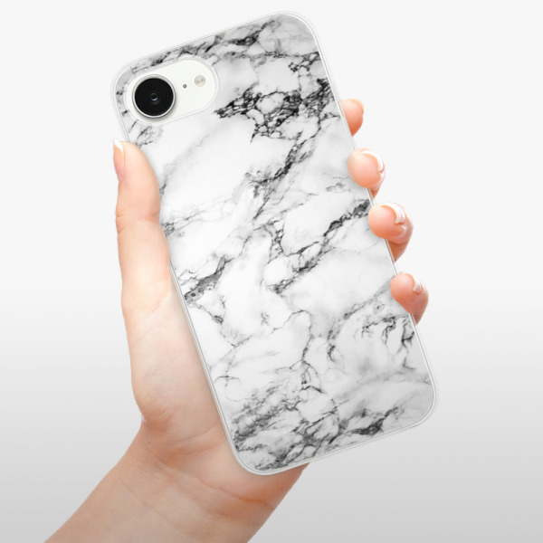 Silikonové pouzdro iSaprio - Apple iPhone 16e / iPhone 17e - White Marble 01