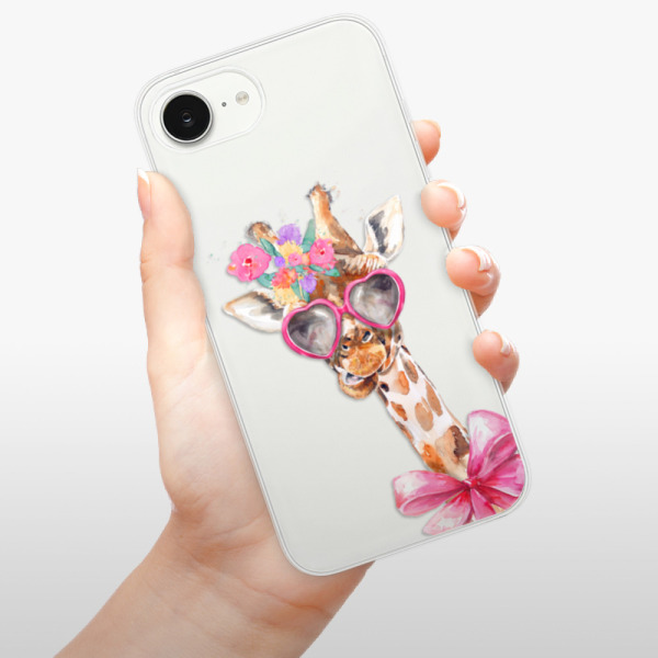 Silikonové pouzdro iSaprio - Apple iPhone 16e / iPhone 17e - Lady Giraffe