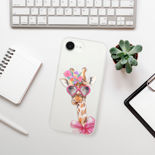Silikonové pouzdro iSaprio - Apple iPhone 16e / iPhone 17e - Lady Giraffe