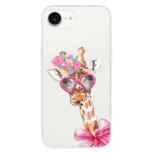 Silikonové pouzdro iSaprio - Apple iPhone 16e / iPhone 17e - Lady Giraffe