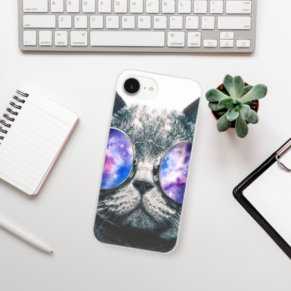 Silikonové pouzdro iSaprio - Apple iPhone 16e / iPhone 17e - Galaxy Cat