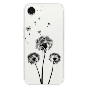 Silikonové pouzdro iSaprio - Apple iPhone 16e / iPhone 17e - Three Dandelions - black