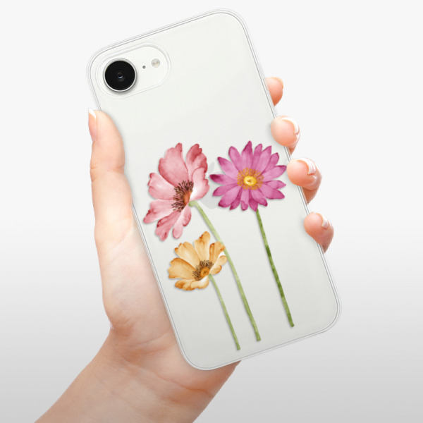 Silikonové pouzdro iSaprio - Apple iPhone 16e / iPhone 17e - Three Flowers