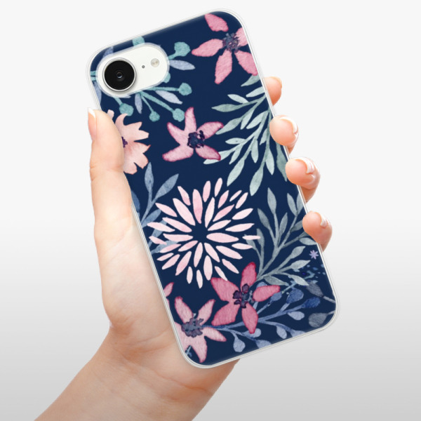 Silikonové pouzdro iSaprio - Apple iPhone 16e / iPhone 17e - Leaves on Blue