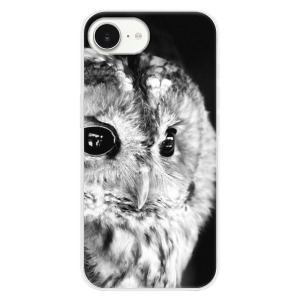 Silikonové pouzdro iSaprio - Apple iPhone 16e / iPhone 17e - BW Owl