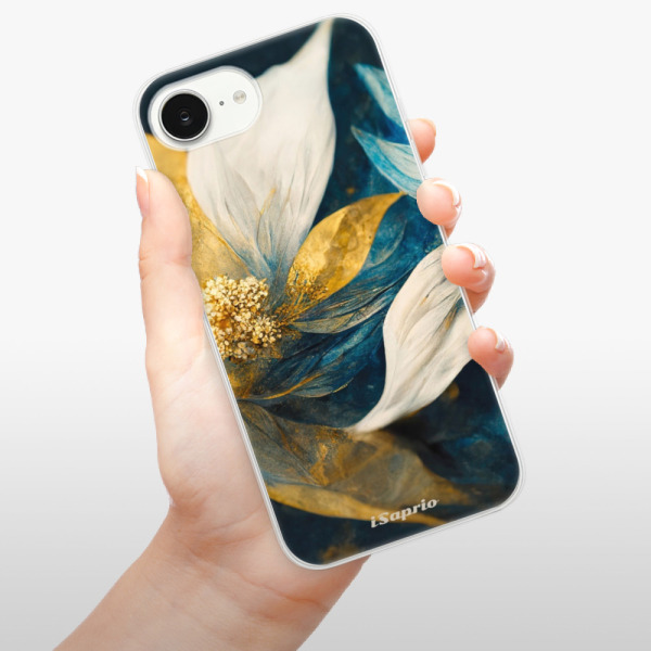 Silikonové pouzdro iSaprio - Apple iPhone 16e / iPhone 17e - Gold Petals