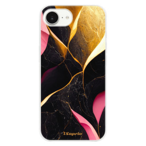 Silikonové pouzdro iSaprio - Apple iPhone 16e / iPhone 17e - Gold Pink Marble
